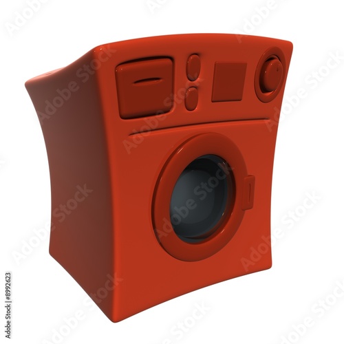 Illustration: red clothes washer red clothes washer