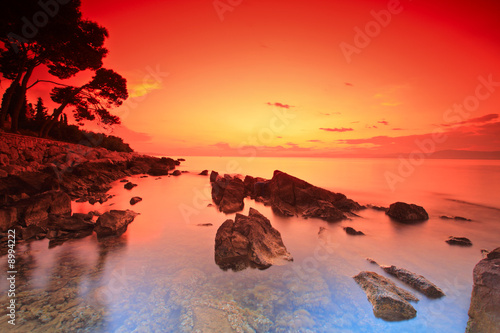 After sunset on the island of Brac, Croatia