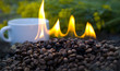 Burning coffee