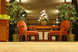 two classic armchairs  with a side table