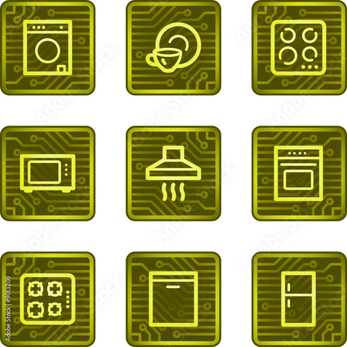 Home appliances web icons, electronics card series Home appliances web icons, electronics card series