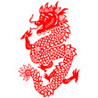 Paper cut dragon