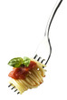 Foto: fresh spaghetti on fork close up shoot fresh spaghetti on fork close up shoot