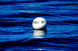KEEP OFF Buoy white buoy afloat  deep blue sea of Catalina