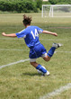 Youth Teen Soccer Player Ready to Kick Ball Youth Teen Soccer Player Ready to Kick Ball