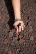 hand pick up stones