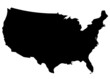 USA Map black