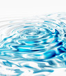 Crystal clear water ripples on white background Crystal clear water ripples on white background