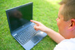 Pointing At Laptop Screen