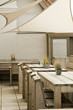 Terrasse de restaurant en bois de Teck