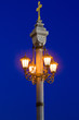 ornate street lantern near the Temple of Christ the Savior