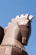 Famous Trojan horse in ancient city of Troy