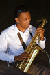 An youung and trendy African-American sax musician