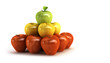 the three-colour apples 3d rendering