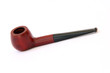 wooden tobacco pipe isolated on white background.