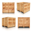 Wooden Crates - Includes an outline path for easy editing.