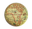 Closeup of a world globe isolated on white Closeup of a world globe isolated on white