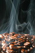 macro coffee beans in aroma smoke macro coffee beans in aroma smoke