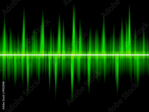 Illustration: illustration of a sound wave. Digital background. illustration of a sound wave. Digital background.