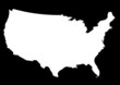 USA Map white
