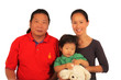 glückliche  asiatische Familie