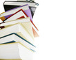 Stack of hardcover books isolated on white