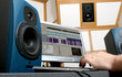 hands of audio engineer