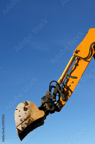 excavator on a building site