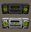 Vector: tape recorder tape recorder