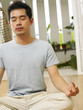 A man in his yoga position