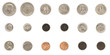 Collection of used american coin currency