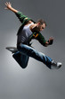 cool looking dancer makes a difficult jump cool looking dancer makes a difficult jump
