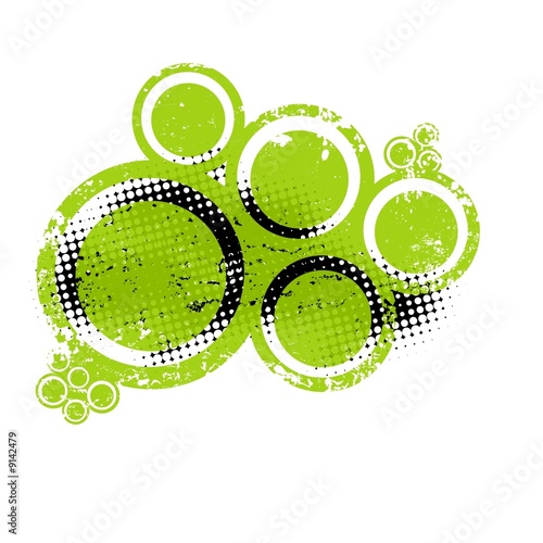 CERCLES GRUNGE VERT FLUORESCENT