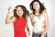 Teenage girls smiling