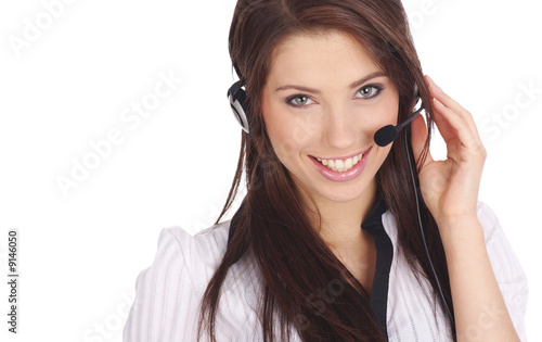 Customer Representative with headset