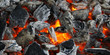glühende Kohle.Holzkohle Grill