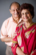 Portrait of a happy elderly East Indian couple