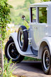 old-timer turning into a road