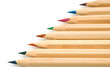 colorful natural pencils on white background colorful natural pencils on white background