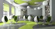 Interior of the modern cafe 3D rendering Interior of the modern cafe 3D rendering