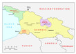Map of Georgia (Caucasus) and regions