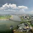 Panorama von Rhein und Düsseldorf