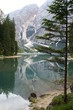 Lago di Braies nelle Dolomiti Italy