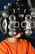 Child in examination of eyes