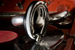 retro record player close-up