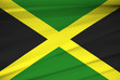 national flag of jamaica waving in the wind national flag of jamaica waving in the wind