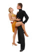 dancing couple isolated white background