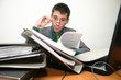 Foto: Viel Arbeit im Büro Viel Arbeit im Büro
