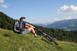 Mountainbiken - Rast am Gipfel