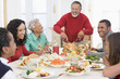 Family All Together At Christmas Dinner
